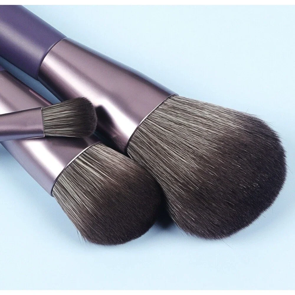 Professional 7-Piece Makeup Brush Set With Travel Case Noble Purple NEW
